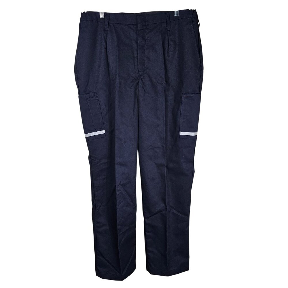 FedEx VF Imagewear Cargo Work Pants Sz 16 Navy Reflective Pocket Delivery Safety